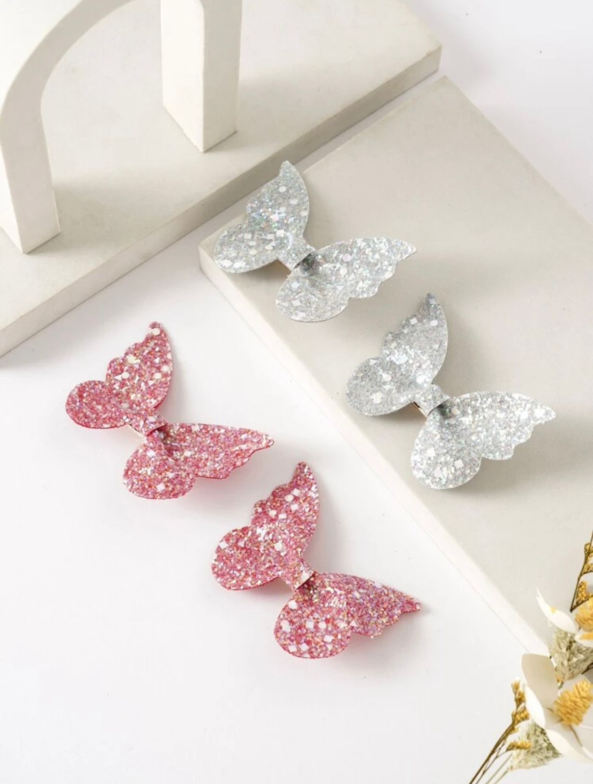 glitter butterfly hairclip