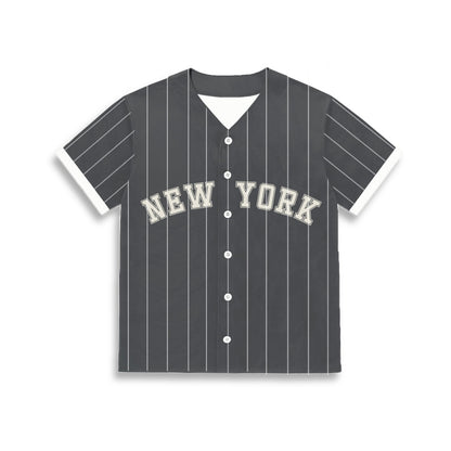 Grey striped Baseball Jersey