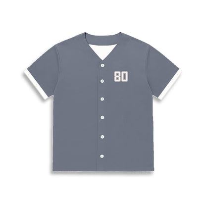 Kids Grey Baseball Jersey T-Shirt