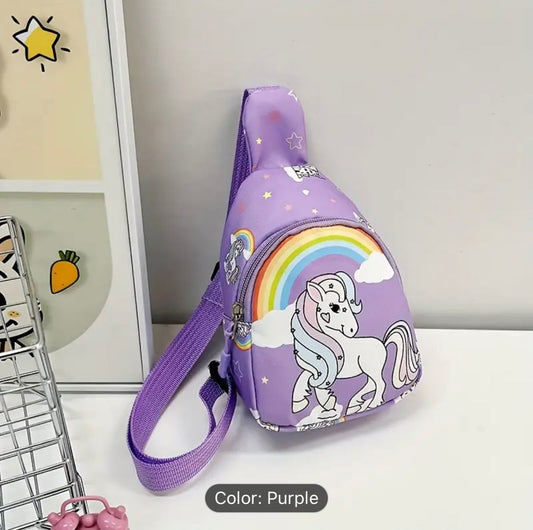 Purple Unicorn Crossbody Bag