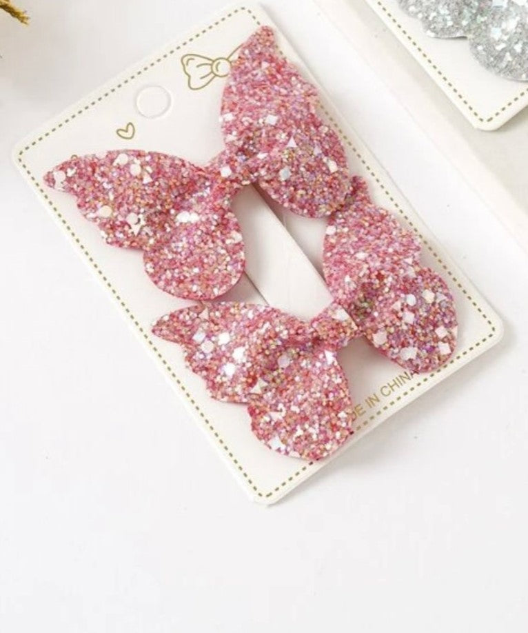 Glitter butterfly hairclip