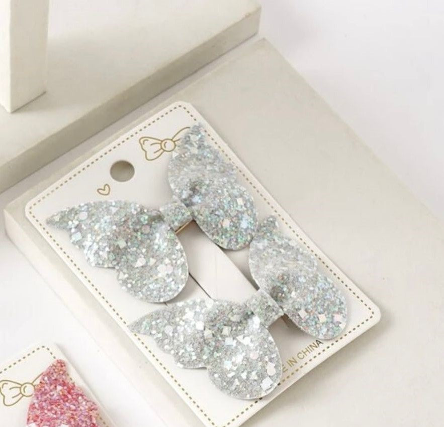 Glitter butterfly hairclip