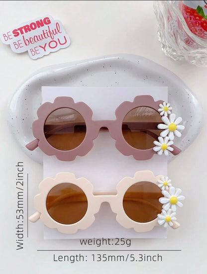Girls Daisy Floral Framed Sunglasses
