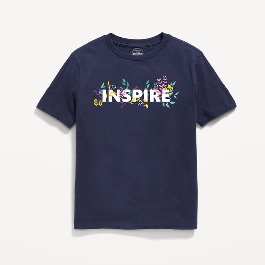 Navy Inspire Graphic T-Shirt
