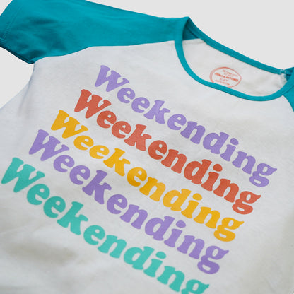 Weekend Vibe T-Shirt, Tops for Girls
